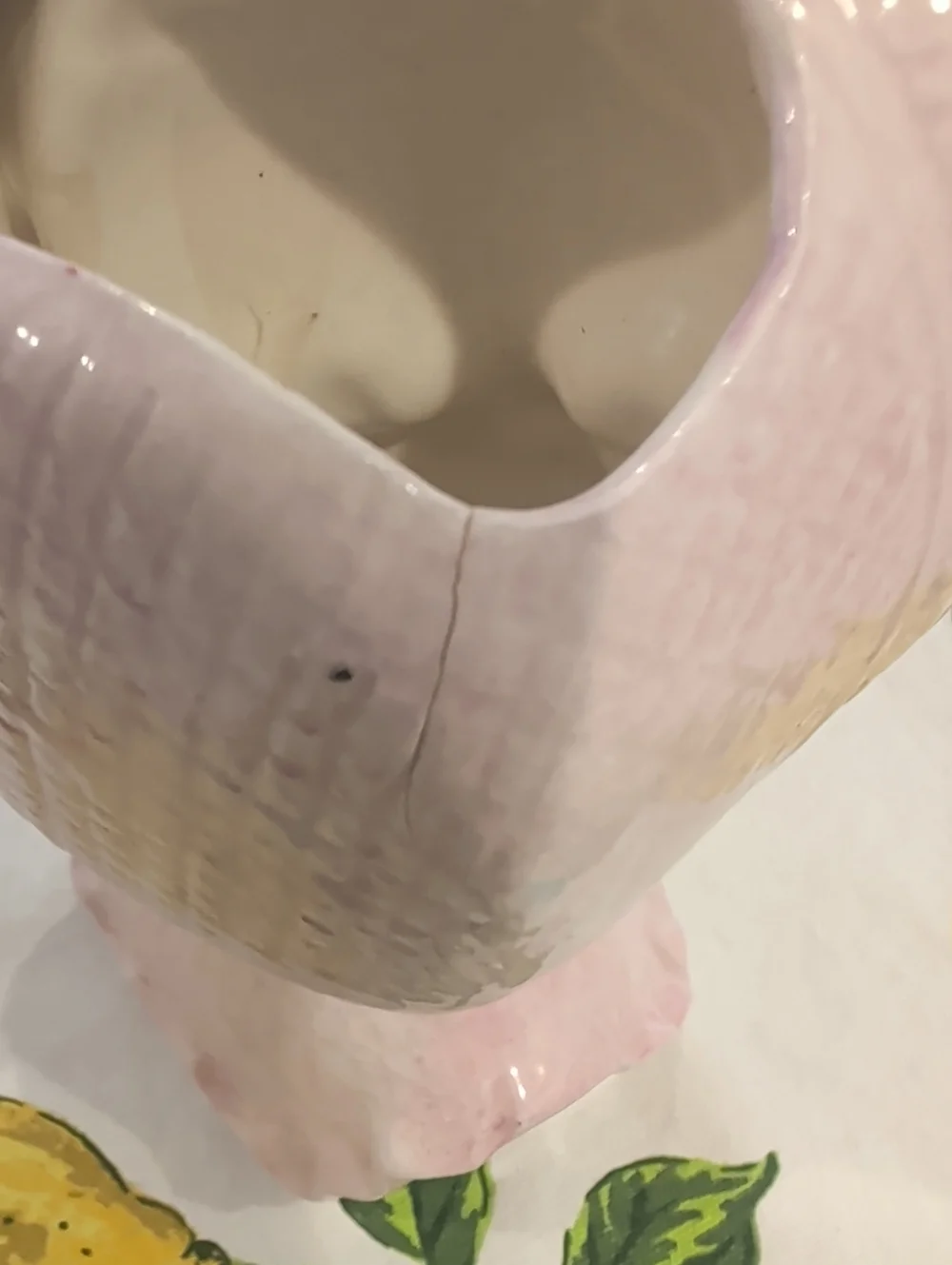 Vintage Pink Baby Head Vase - Decorative Ceramic Accent - Picture 3 of 5